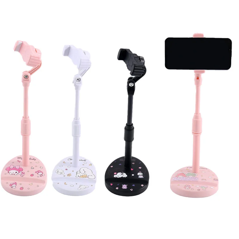 

Kawaii Sanrio Phone Holder Cute Hellokittys Kuromi My Melody Cinnamoroll Cartoon Removable Rotating Phone Holder for Girls Gift