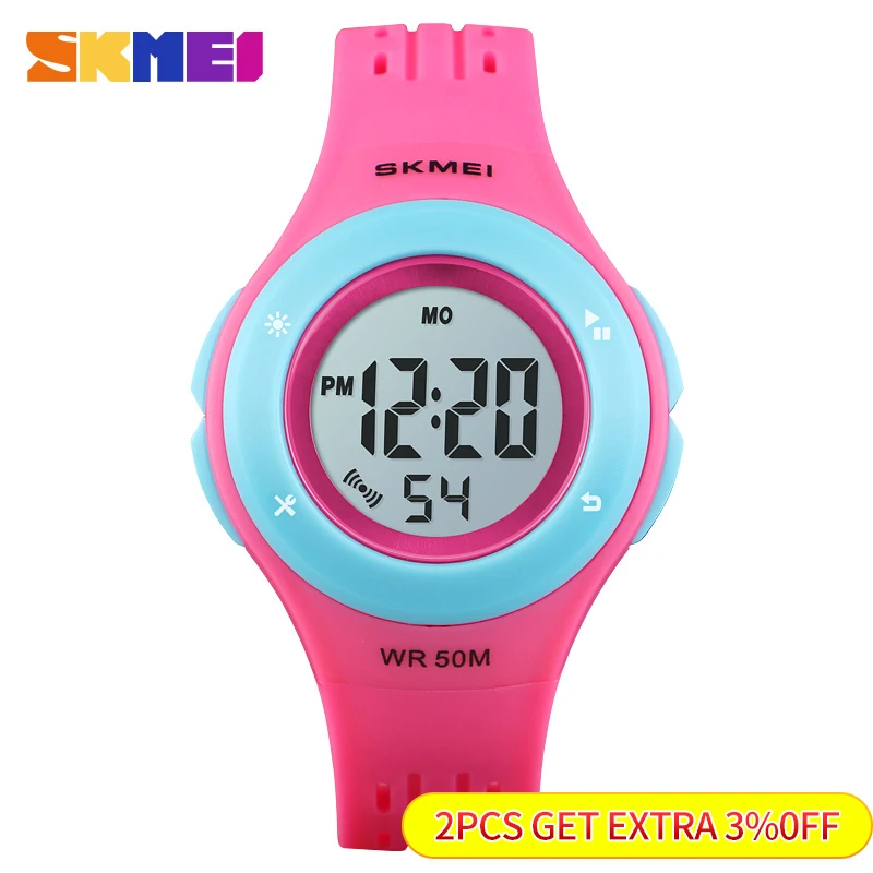 SKMEI Kids Watch LED Sport Style Children Watches Boy Girl Fashion Digital Watch 5Bar Waterproof Watch montre enfant 1455
