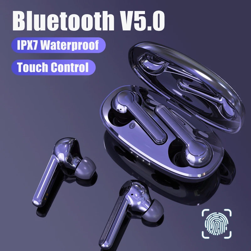 

2022 Music Sport Bluetooth 5.0 Earphone Stereo Wireless Headphone Earbuds Noise Cancelling Waterproof Headset Microphone