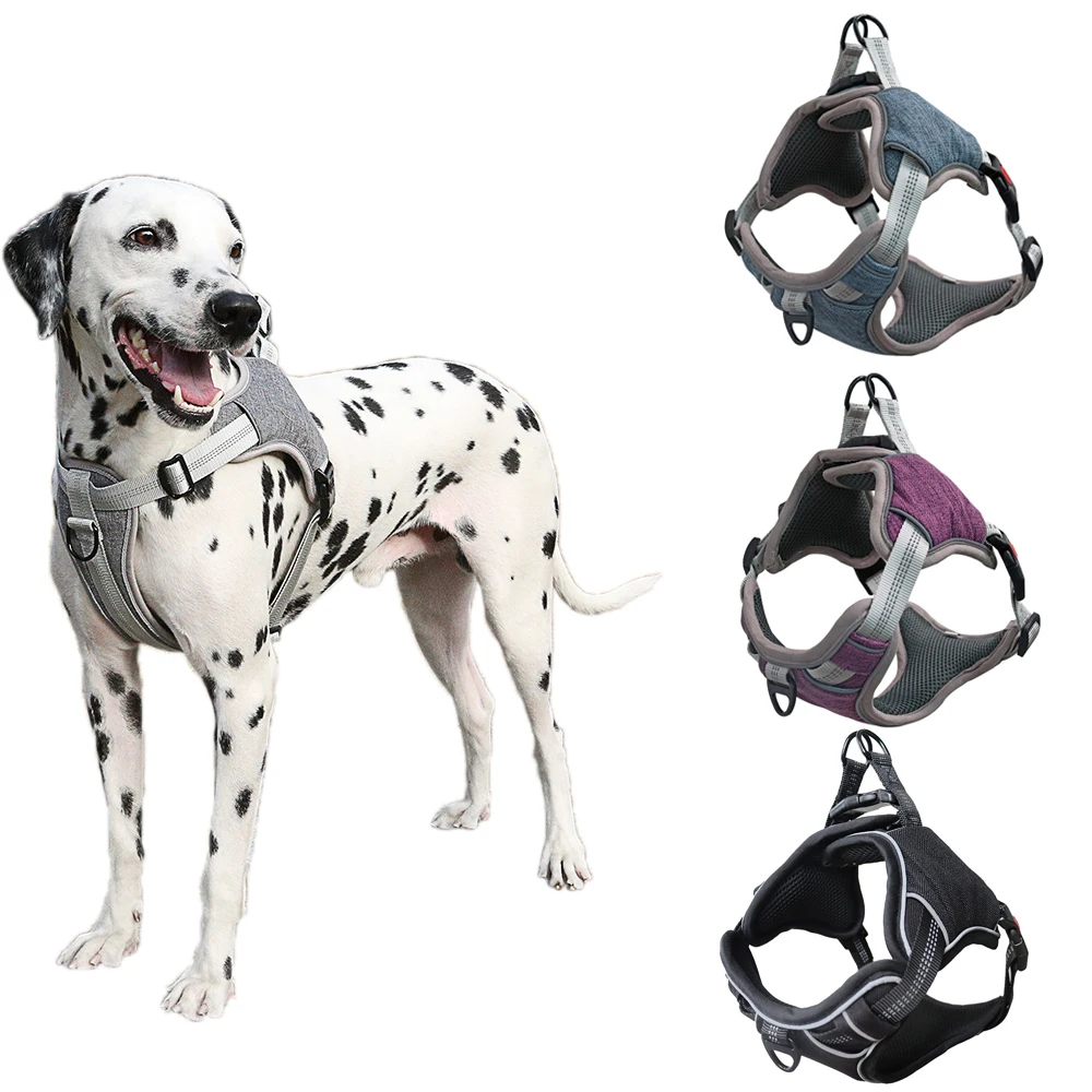 

Tactical Dog Harness Adjustable Pet Working Training Military Service Vest Reflective Dog Harness For Small Medium Big Dogs