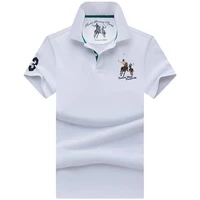 mens business short sleeved shirt 2022 summer new logo embroidered lapel polo shirt plus size fashion casual mens polo shirt