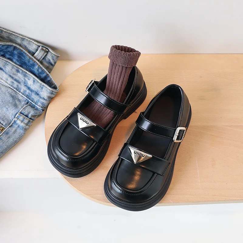 

Girls Black Loafers School Shoes Child Dress Patent Leather Shoes Kids Party Wedding Single Girls Oxford Shoes Rubber Sole Flats