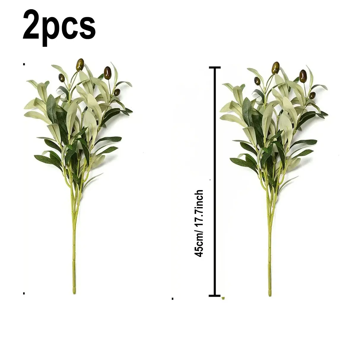 

Искусственные ветки оливы полиэстер 45 см