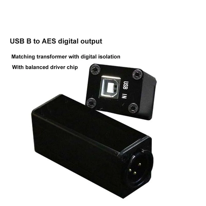 

USB B Digital Interface To AES Digital Adapter Output 48Khz-196Khz With Cable For XP WIN10 Mac Linux Stage Audio Amplifier Mixer