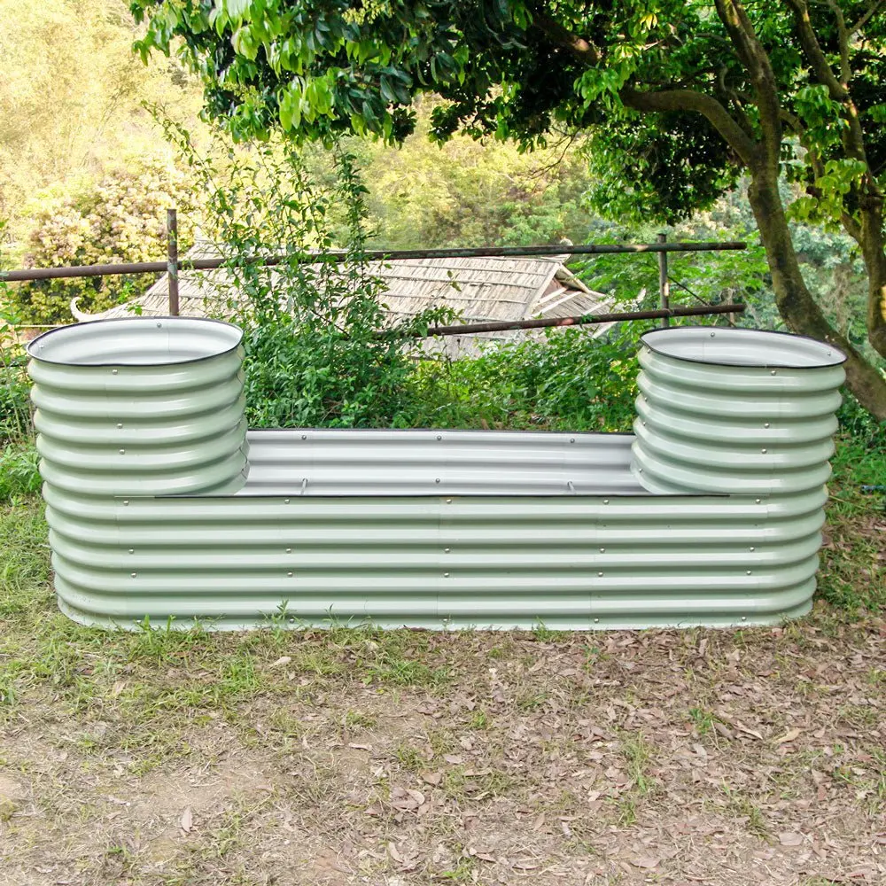 

32'' Tall Castle Metal Modular Corrugated Aluzinc Raised Garden Bed Planter box For Vegetable Flower Planter