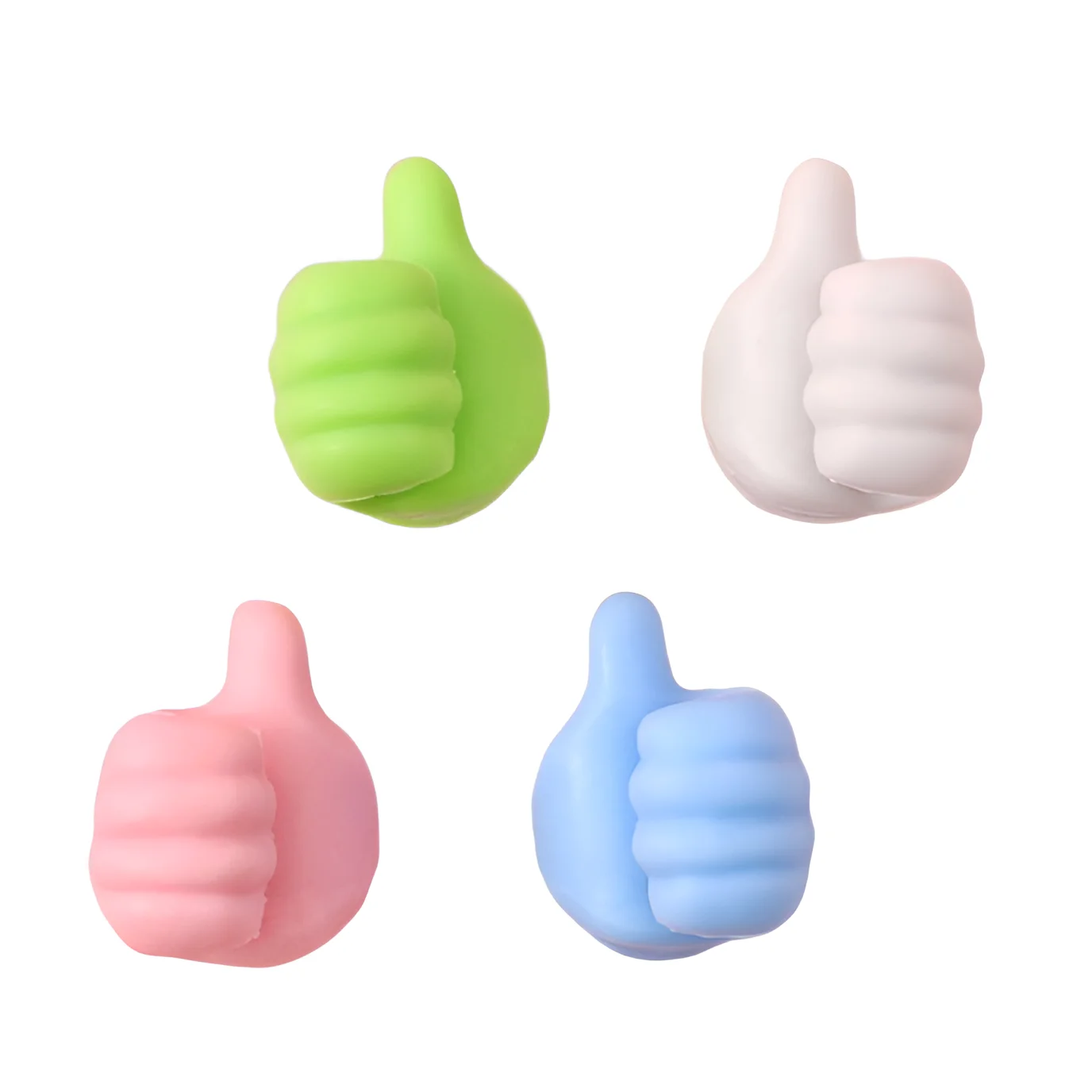 

1/4 PCS Thumb Hooks Multifunctional Clip Handy Holder Towel Key Non-marking Data Cable Storage Holder Home Bathroom Organizer