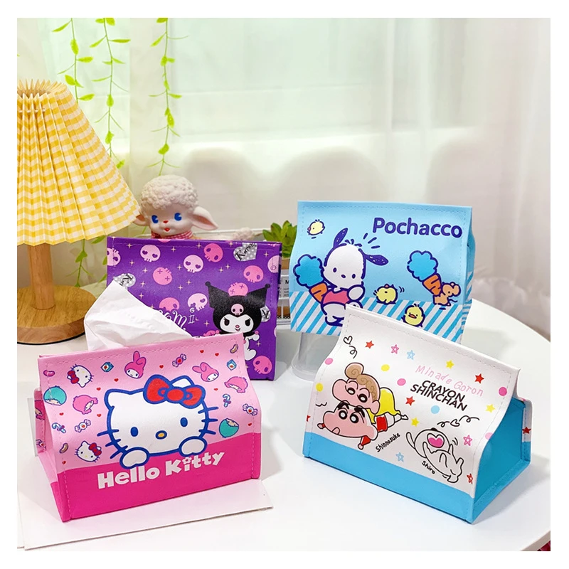 

Anime Kawaii Sanrioed My Melody Kittys Cinnamorol Little Twinstars Kuromi Pom Pom Purin Tissue Box Kids Holiday Birthday Gifts
