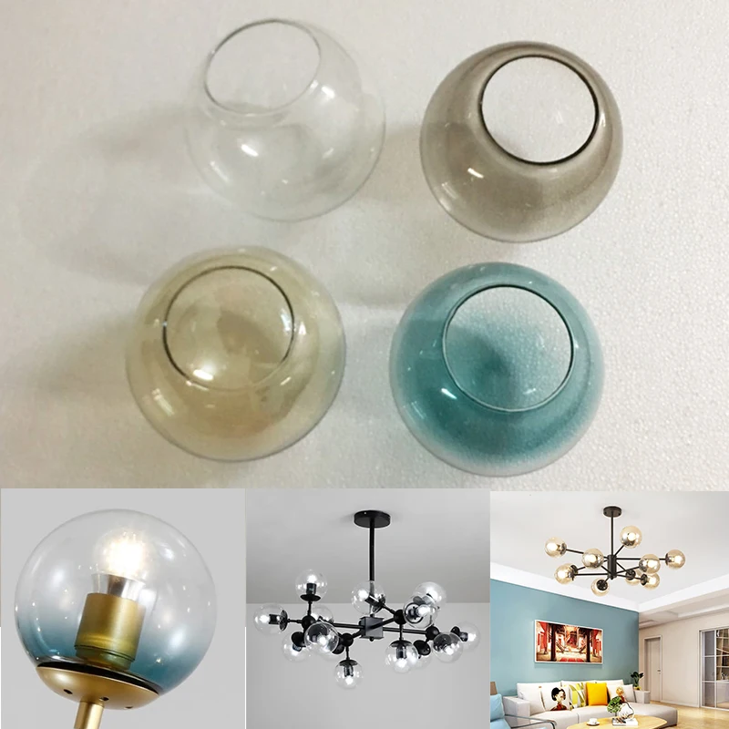 

130mm 150mm Dia Replacement Chandelier Lampshade Shade Parts Fitting Light Clear Glass Cover For Pendant Lamp Ball Accessories
