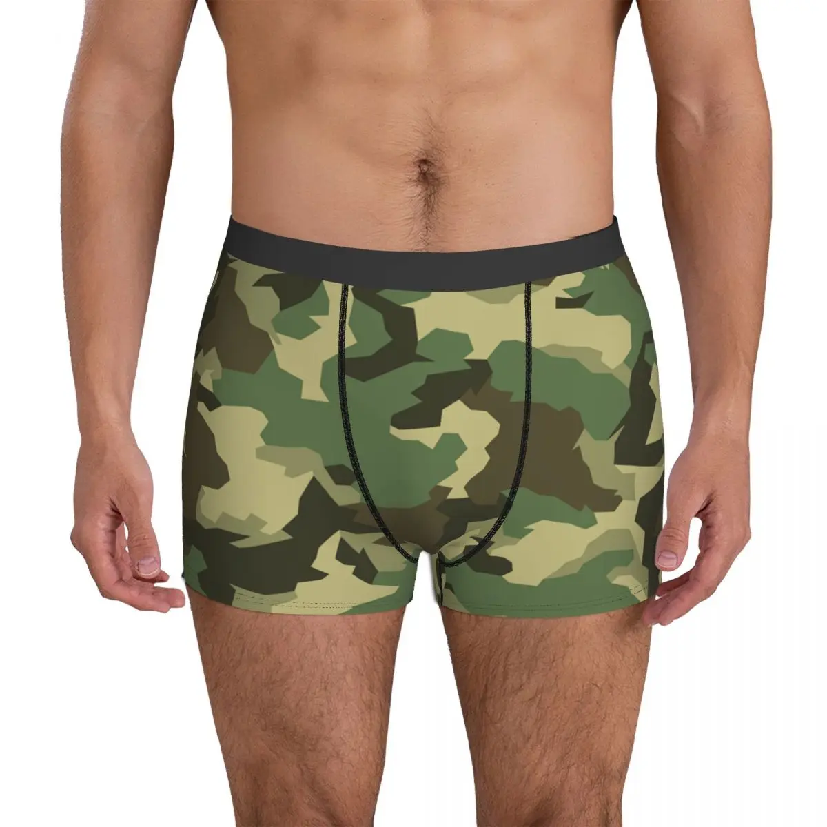 

Classic Camo Underwear Camouflage Military Design Army Funny Underpants Design Shorts Briefs Pouch Men Plus Size Boxer Shorts