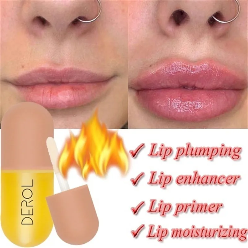 

Sexy Big Lips Plumping Gloss Lip Extreme Volume lip Plumper Moisturizer Lip Gloss Transparent Waterproof Clear Lip gloss