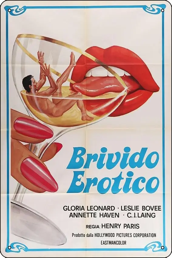 Красный эротический постер Oedrtqi Brivido Забавный металлический жестяной знак для