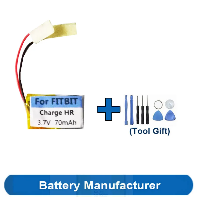 

Toolsets Gift +"0" Cycle 70mAh Battery For Fitbit Charge HR Smart Sport Heart Rate Monitoring Watch Batterie AKKU