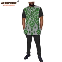 african men traditional clothing set print shirts and amkara pants tribal tracksuit dashiki outfits tops afripride a1816008