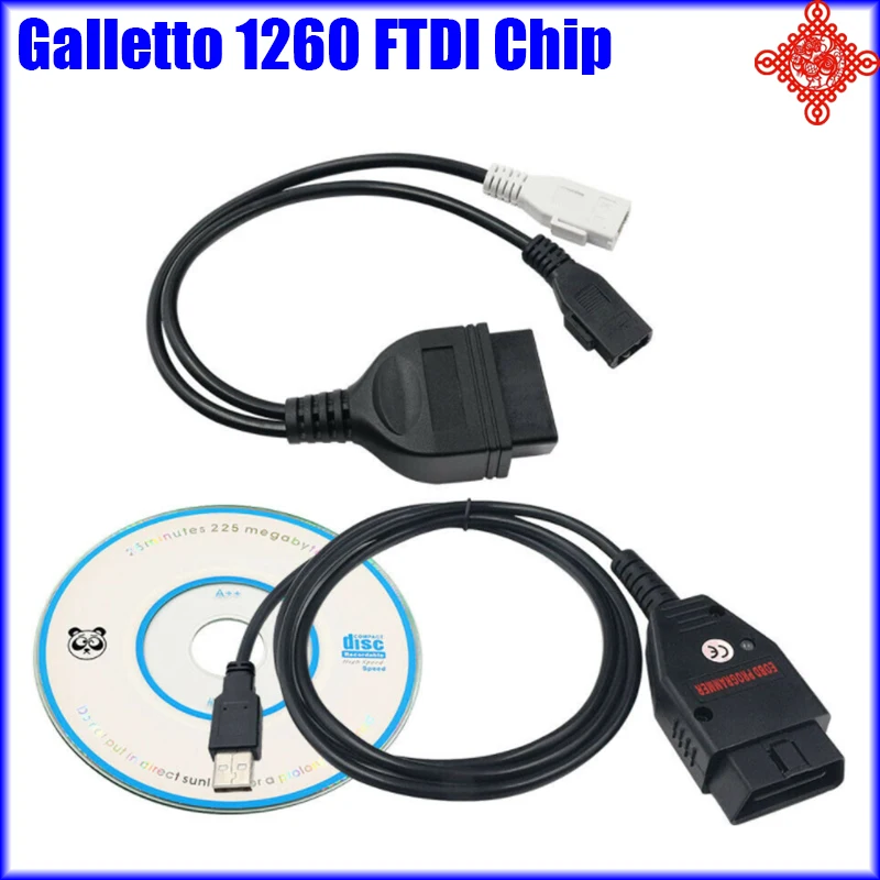 

High Quality OBDII Cable Tuning Interface Galletto 1260 ECU Flasher Programmer Read&Write FTDI Automotive Car Diagnostic Tool