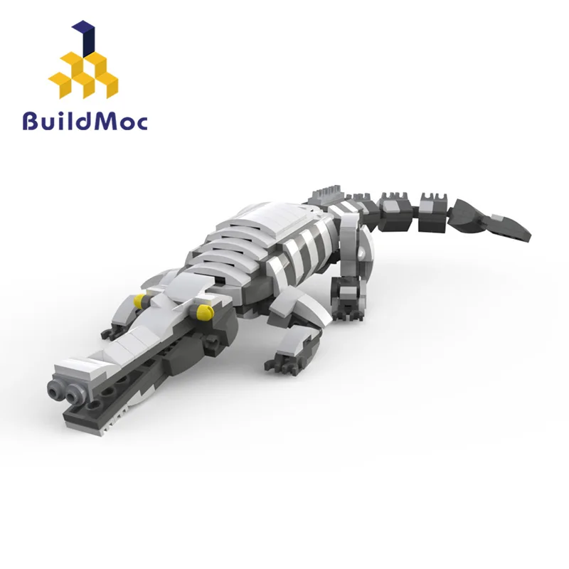 

Конструктор MOC Mecha «крокодил», мини фигурка животного, Сборная Мебель, блоки, механические игрушки, домашний декор, подарок для детей, мозг