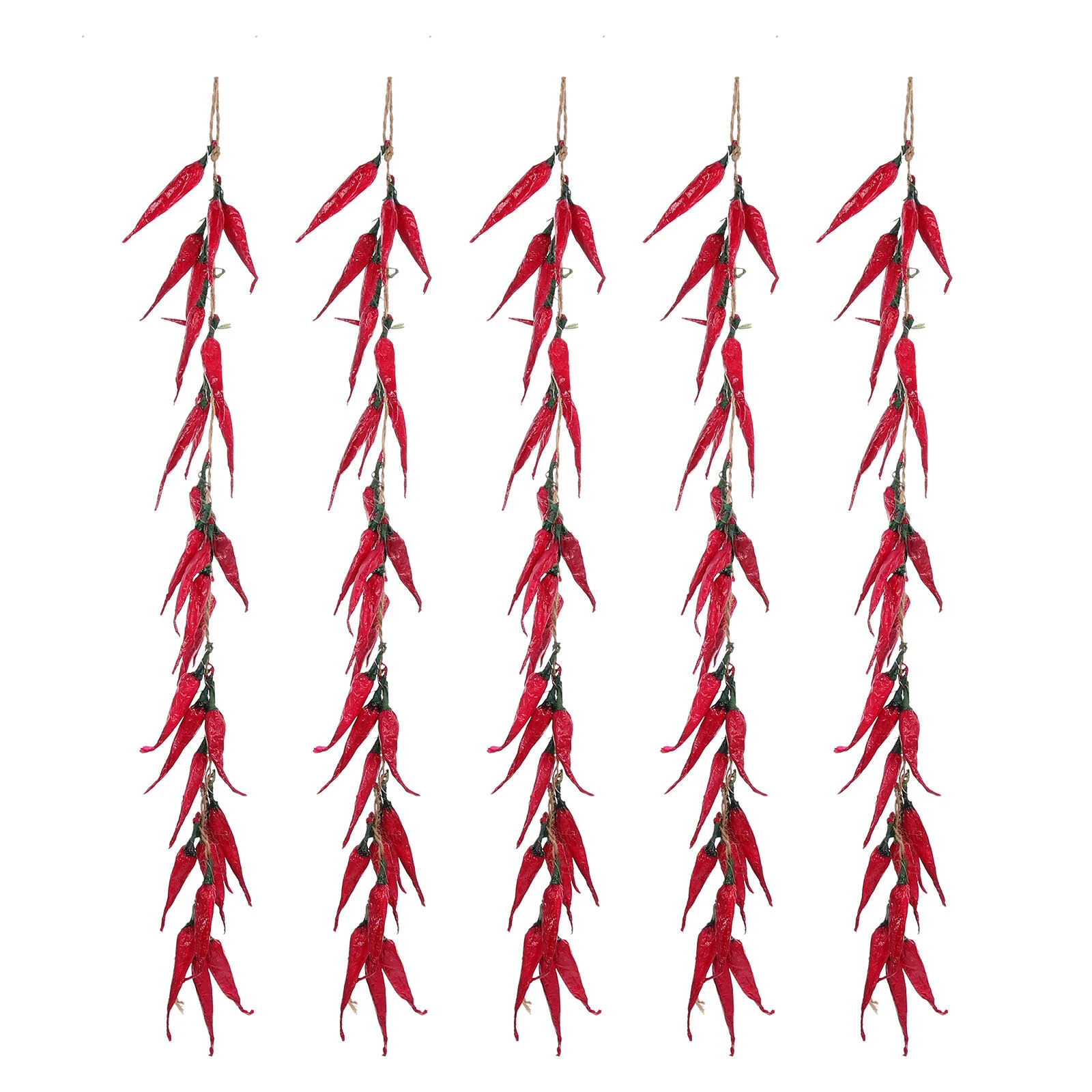 

5 Pcs Coat Hanger Farmhouse Decor Table Decorations Hanging String Artificial Peppers Ornament Foam Window Chili Pendant Dining