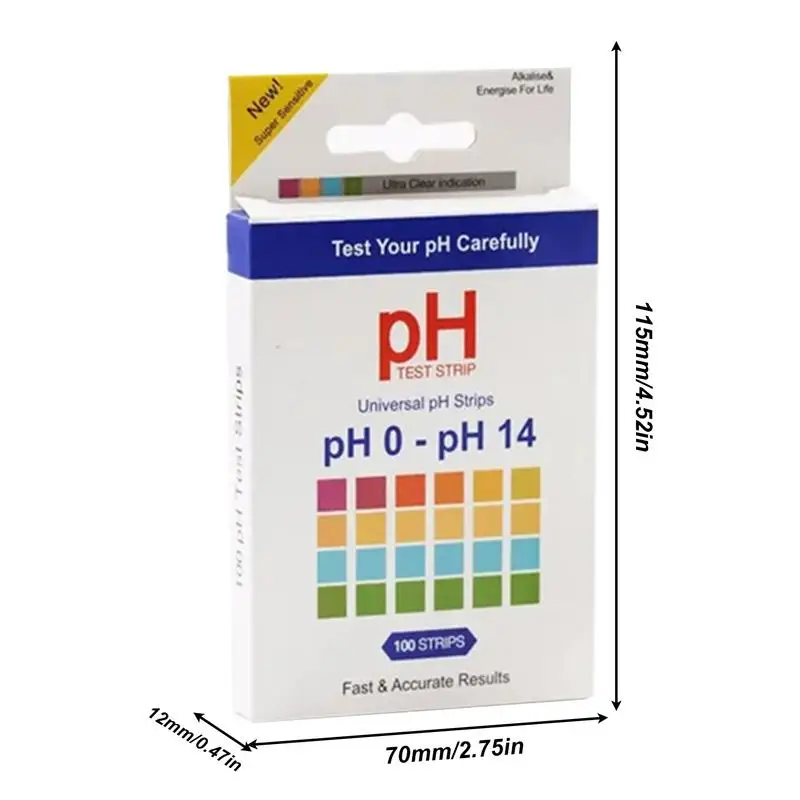 Тест-полоски Ph 0-14 Ph-полоски Ph-тестовая бумага 100 полосок Ph-индикаторная полоска