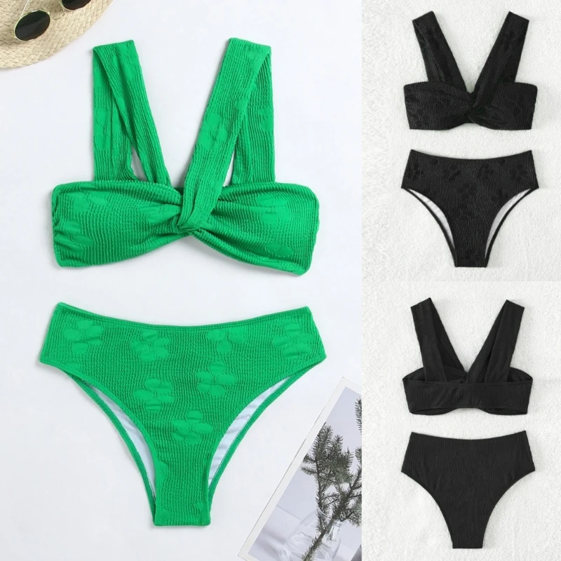 

Женская однотонная пляжная одежда из двух предметов, бикини, купальники с мягкой сумкой, купальник с контролем живота, бикини с высокой талией, купальный костюм