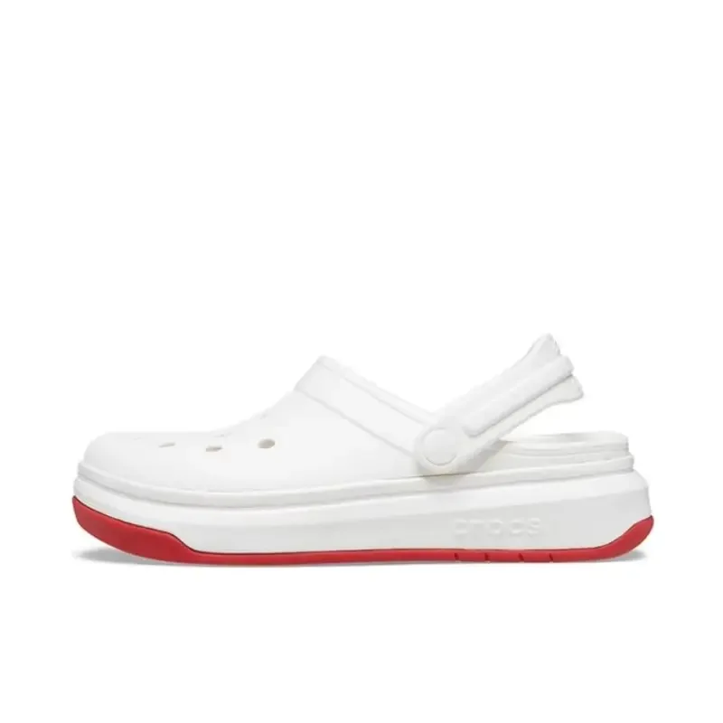 Классические тапочки Crocs сандалии унисекс на белой подошве сабо платформе