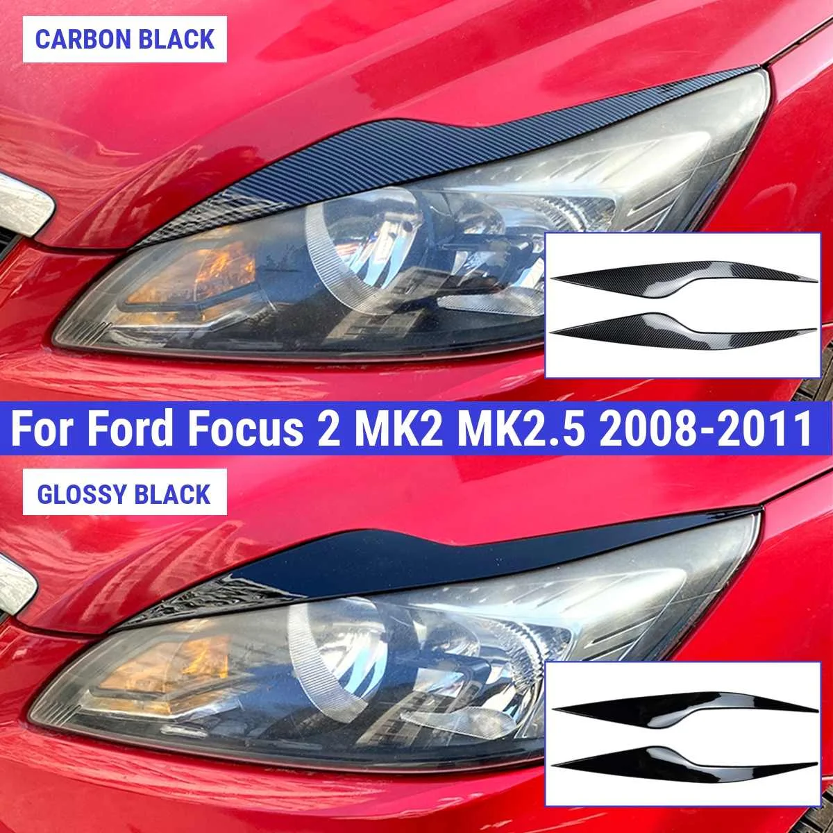 

2 шт., накладки на передние фары для Ford Focus MK 2 2,5