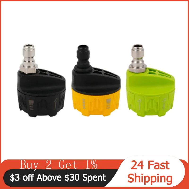 

6 in 1 Adjustable Nozzle for 1/4 inch Quick Connect Male Adapter 3000psi High Pressure Washer Cleaner Water Gun Parts