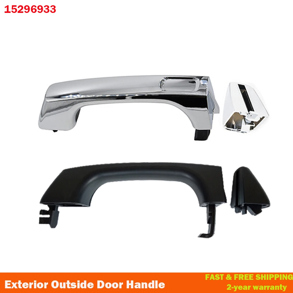 

Black/Chrome Silver Exterior Outside Door Handle Front Rear Left Right For 06-10 Hummer H3 15296933 15794314 25832249 15932907