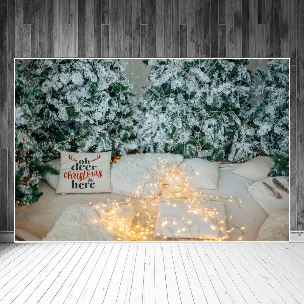 

Рождественская елка полоса огни подушки Сцена фотография фоны на заказ детская вечеринка украшение фотобудка студия фоны