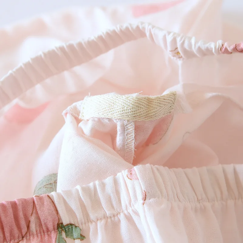 New Style Japanese Ladies Pajamas Long-sleeved Trousers Suit 100% Cotton Gauze Home Service Two-piece Suit