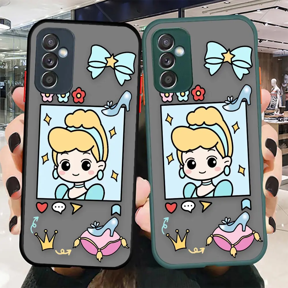 

Matte M23 Case For Samsung J2 J5 J7 J6 PLUS J4 J8 M10 M20 M23 M30S M31 M32 M33 M51 M52 M62 5G Case Para Cute Cartoon Girl Heart