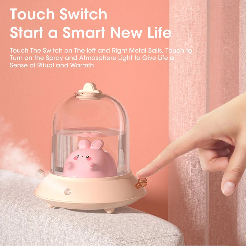 

Mini Air Humidifi Diffuser Essential Oils Car Air Freshener 370ml USB For Home Mist Aroma Diffus LED Lamp Humidifier Night Light