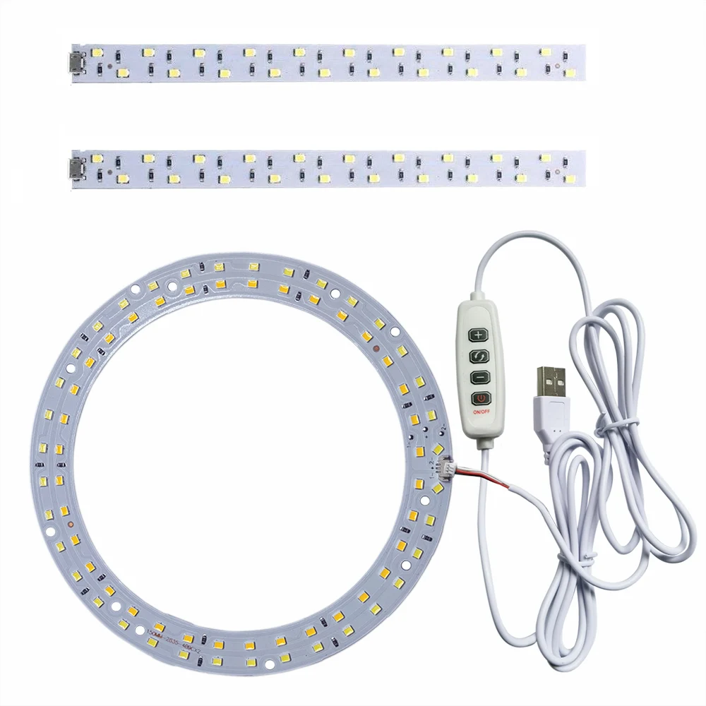 

Light Box Softbox Accessories Dimmable Cable Round LED Light Panel Adjustable White-light warm Light 5V USB DIY Handmade Items