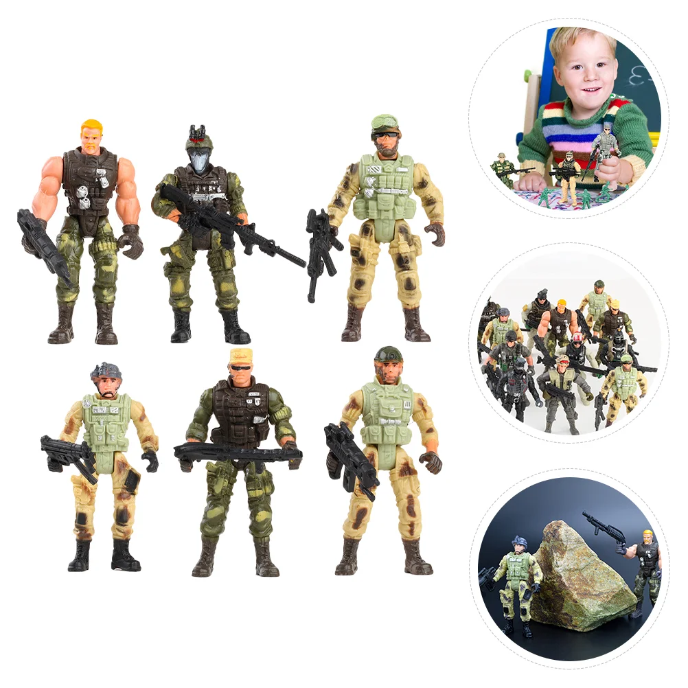 

Soldier Model Kids Models Figures Force Playset Desktop Statues Figurines Toy