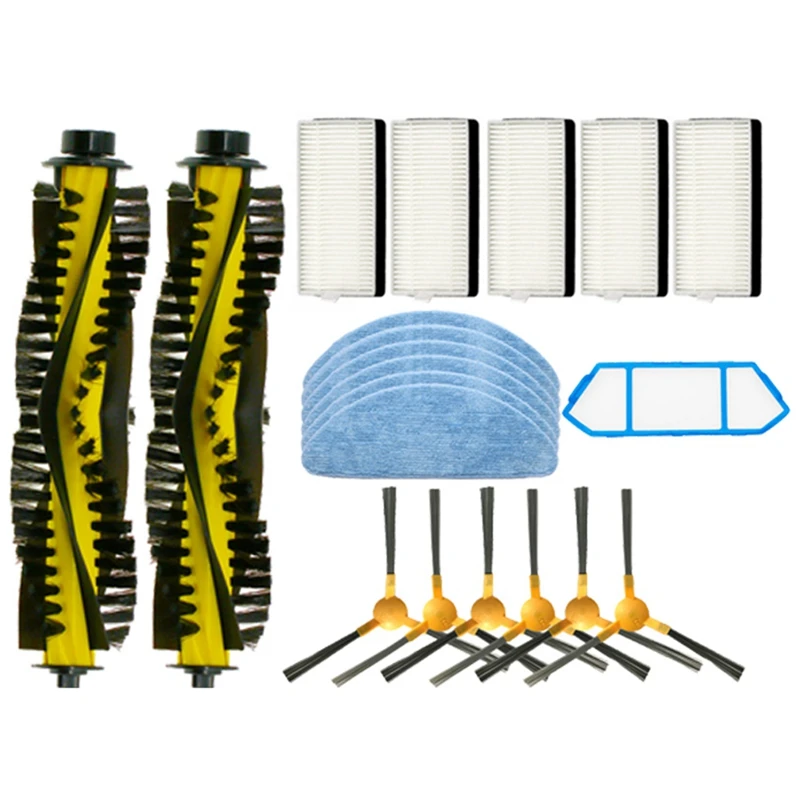 

20Pcs Hepa Filter Mop Main Brush For Neatsvor X500 X520 X600 Pro Tesvor X500 Vacuum Cleaner Parts Spare