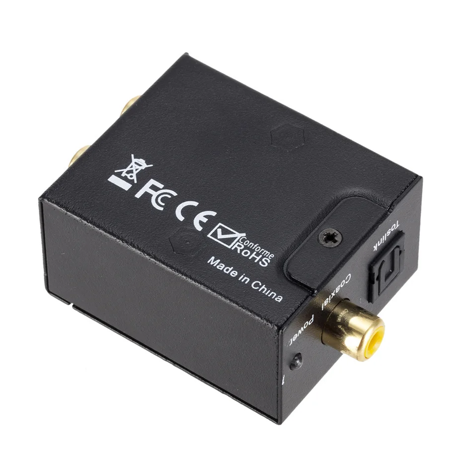 Аналогово-цифровой аудио преобразователь L/R RCA в коаксиальный Оптический Toslink SPDIF