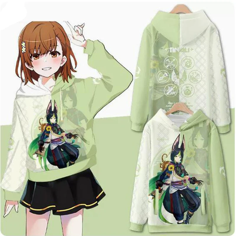 

Game Genshin Impact Tighnari Cosplay Women Men Hoodie Sweatshirt Streetwear Hip Hop Pullover Hooded Jacket Coats Autumn Winter