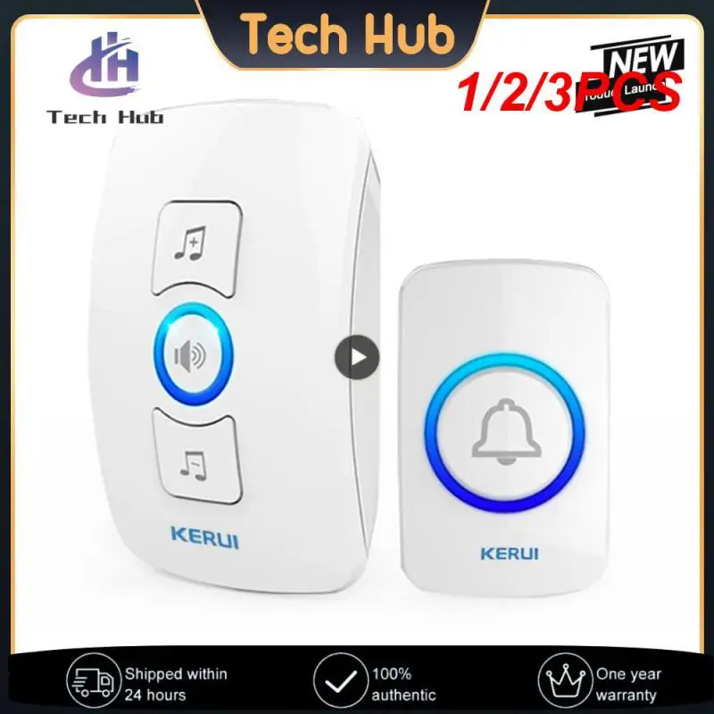 

1/2/3PCS Home Wireless Doorbell 433Mhz Welcome Friend Smart Doorbell 150Meters Long Distance 32 Songs 4 Level Volumes Door