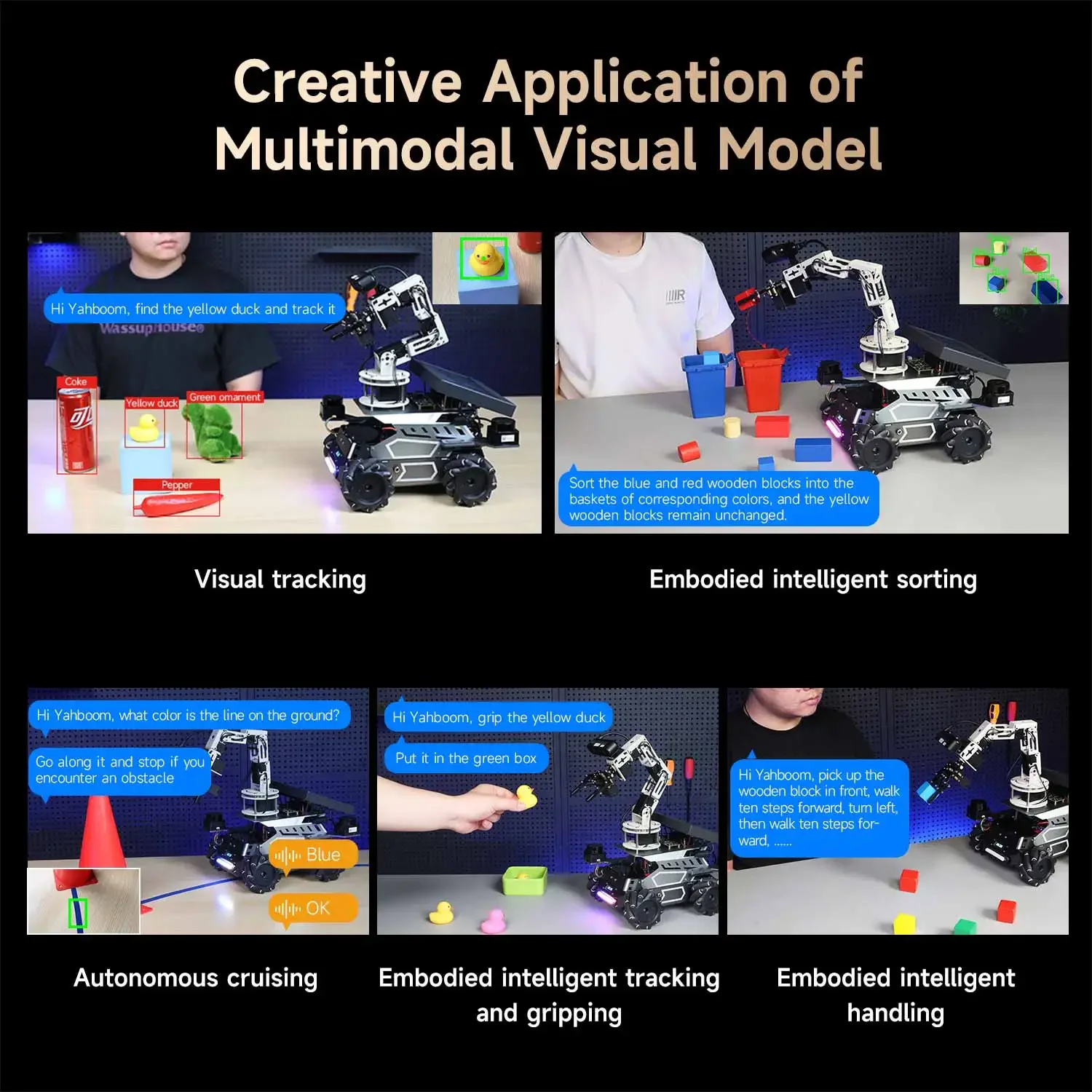 Фото ROSMASTER M3 PRO AI ROS2 Робот Электронное программирование смарт-автомобиля 3D Глубокое видение Dual LiDAR SLAM Картографическая навигация №5