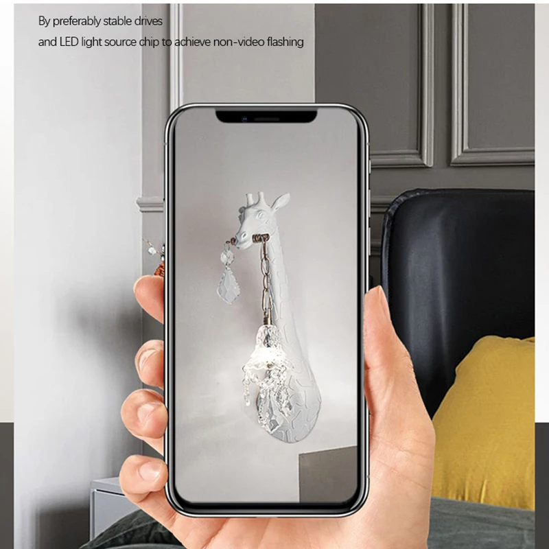 Настенный светильник с изображением жирафа моделирование животных из смолы