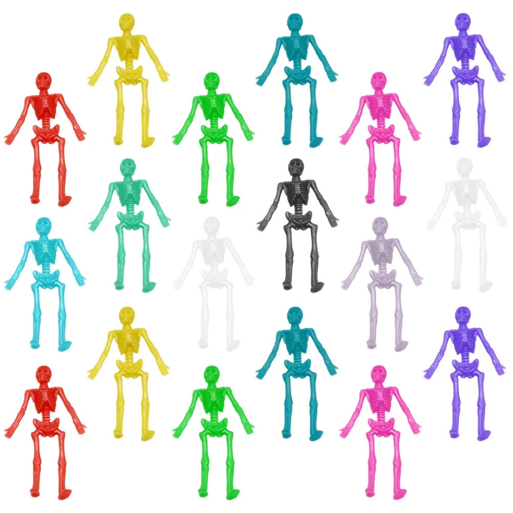 

36 Pcs Soft Rubber Frame Portable Portable Halloween Skeletons Toysss Pressure Relief Funny Toys Children Stretchy Relaxing