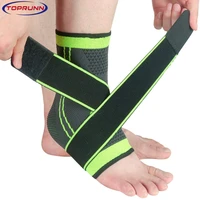 toprunn 1pc 3d pressurized bandage ankle support sports gym badminton ankle brace protector foot strap sleeves belt elastic