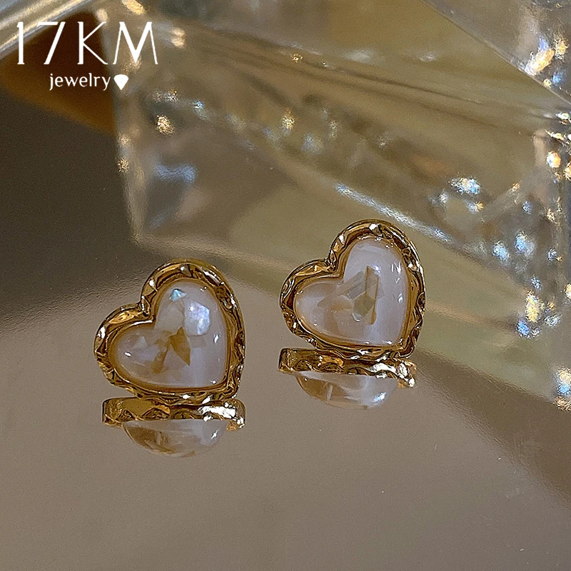 

17 км Y2K хрустальные акриловые серьги набор блестящие серьги-гвоздики для женщин сердце нерегулярные 2022 модные ювелирные изделия ушные аксе...