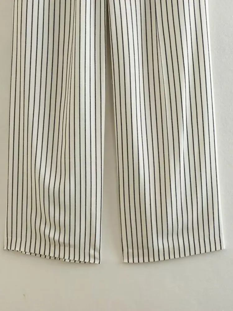 Увядшие Британские ретро брюки в полоску стиле бойфренда модные повседневные с