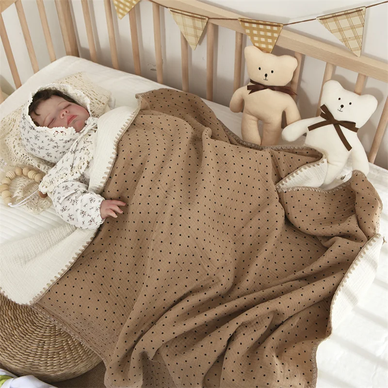 Baby Blanket Cotton Newborn Girls Boys Bed Sleeping Cover Infant Stroller Wrap Swaddle Quilt Kids Nap Blanket 120x150CM