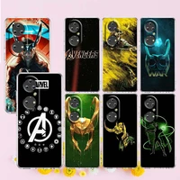 marvel avengers loki for huawei p50 p40 p30 p20 lite 5g pro nova 5t y9s y9 prime y6 2019 transparent soft tpu phone case