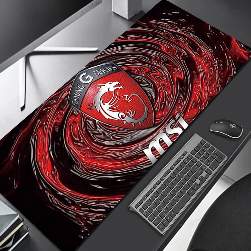 Фото Аксессуары для ПК Msi, коврик для мыши Xxl, Настольный коврик, игровой коврик для клавиатуры и мыши, большой игровой Расширенный протектор, мыши, клавиатуры, компьютера №2