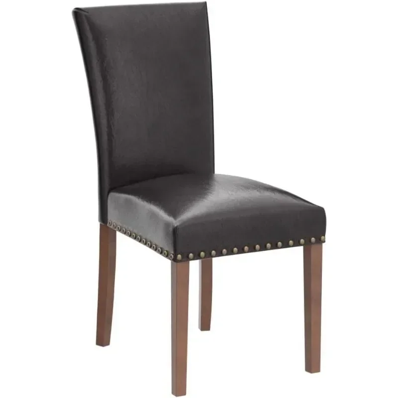 Набор стульев кожаный стул для столовой и кухни с обивкой гвоздя
