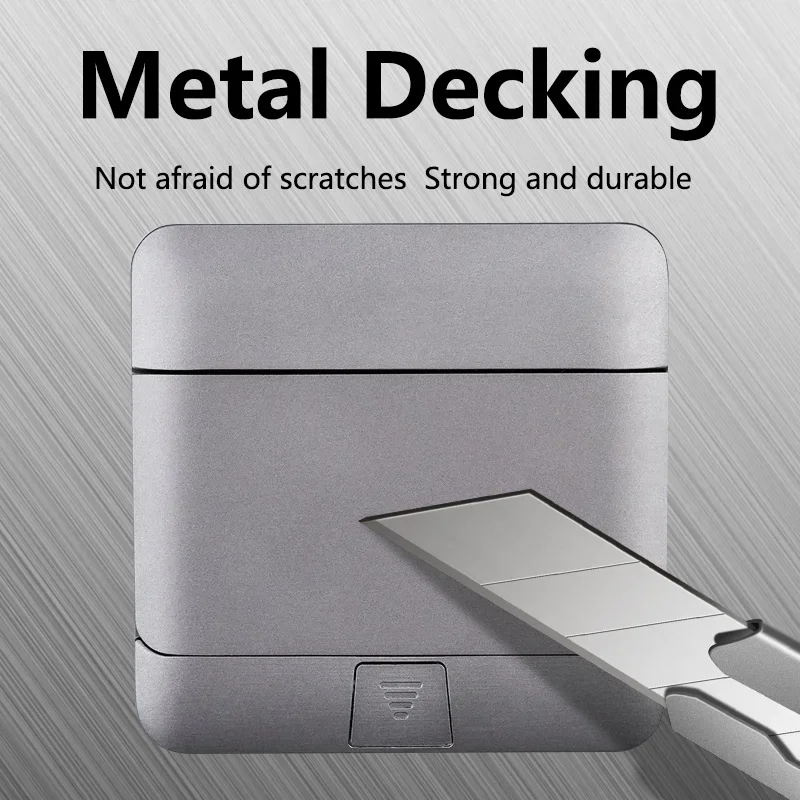 Выдвижная металлическая напольная розетка ЕС // FR/US/UK/универсальная питания для