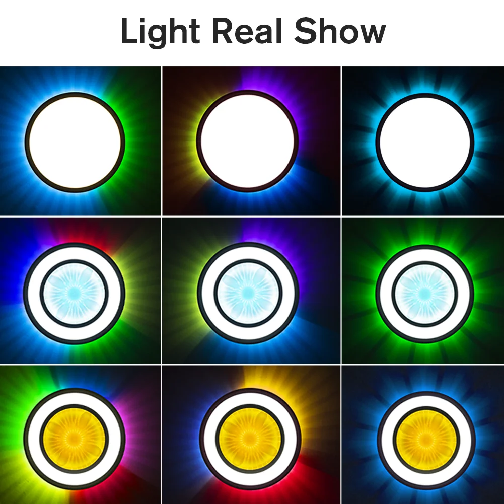 RGB Revolving Light Smart Ceiling Lamp For Home decor APP/Remote Control 28W Ultra thin LED Design Ceiling Light For Living room