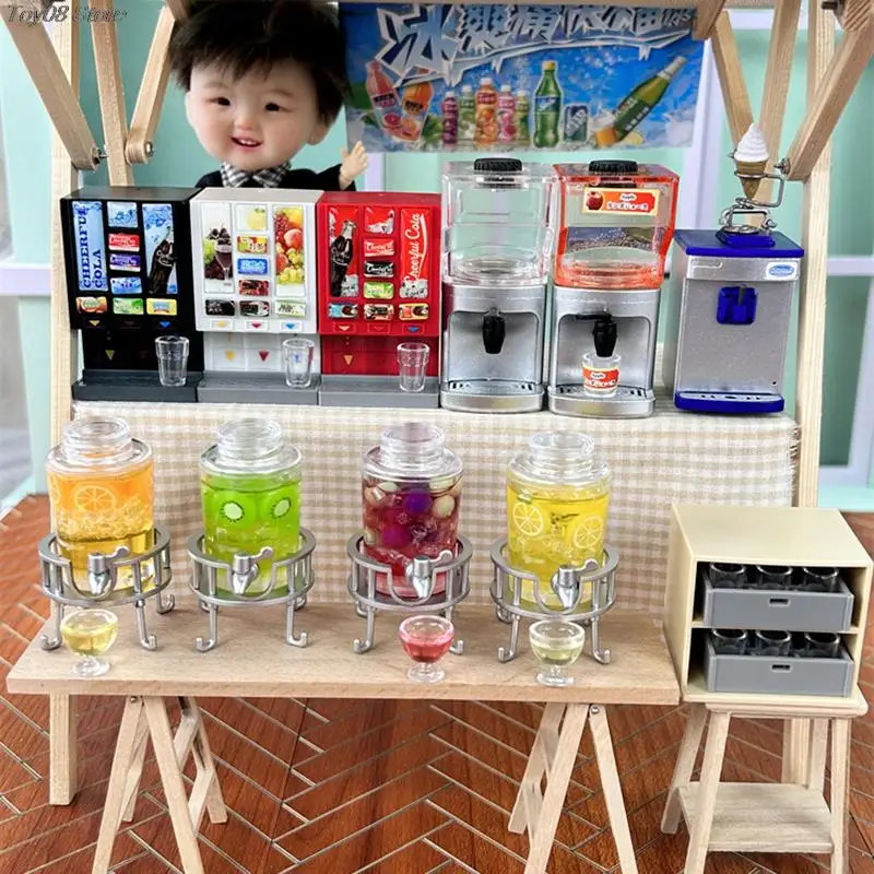 

Новинка, 1 шт., 1:12, мини-шкаф для хранения сока/колы для кукольного домика, кухонная мебель, аксессуары для украшения