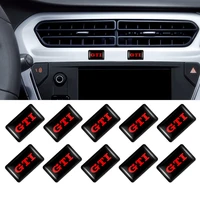 10pcs car interior decoration steering wheel dashboard epoxy stickers badges for volkswagen vw golf4 polo passat cc mk5 mk3 6r